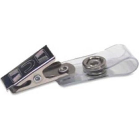 ADVANTUS Advantus Badge Clip w/Clear Strap Clear 100/Pack 75410